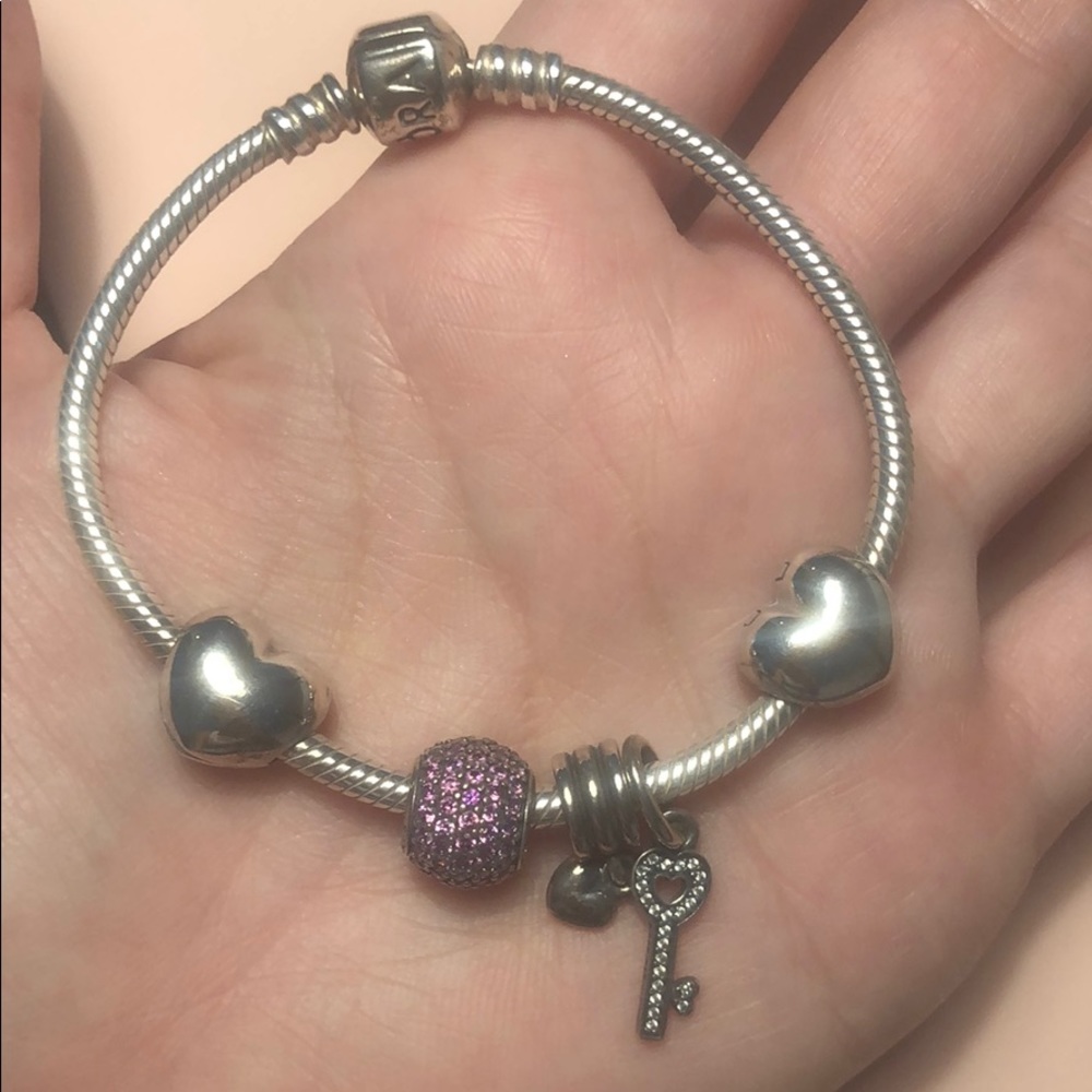 Pandora silver charm bracelet